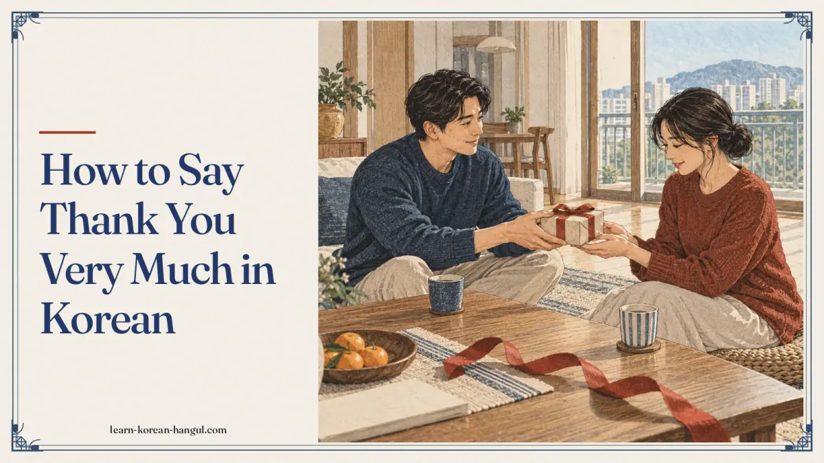 How to Say Thank You Very Much in Korean