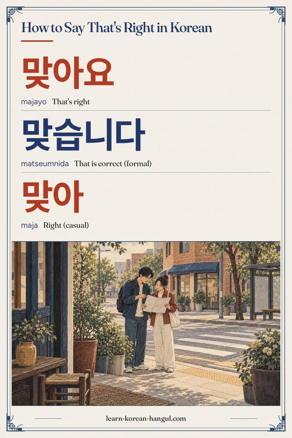 맞아요 · majayo · That's right · How to Say That's Right in Korean