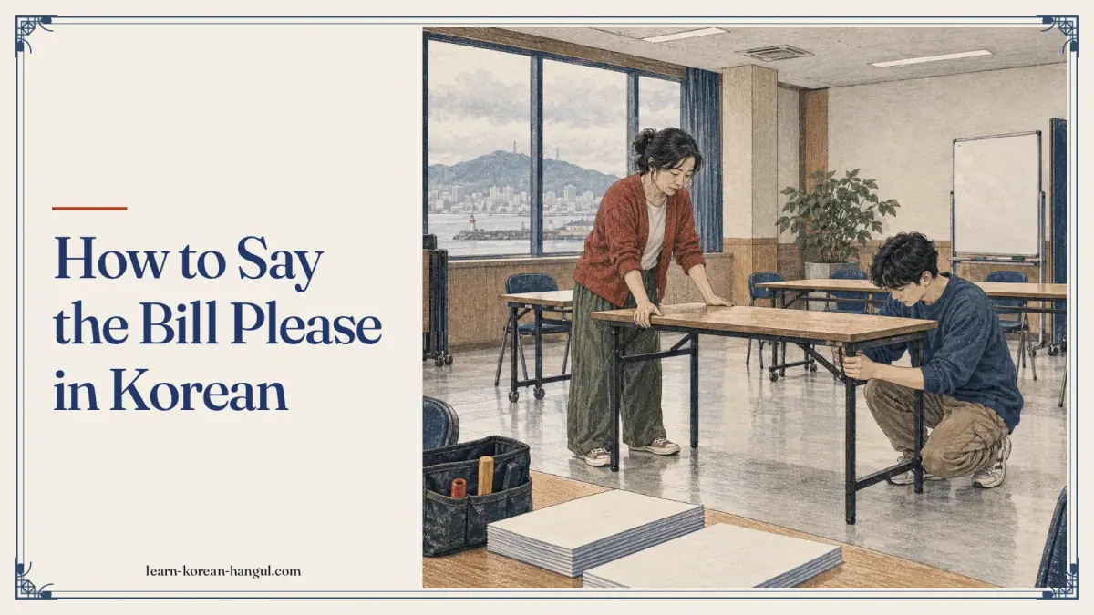 How to Say The Bill Please in Korean