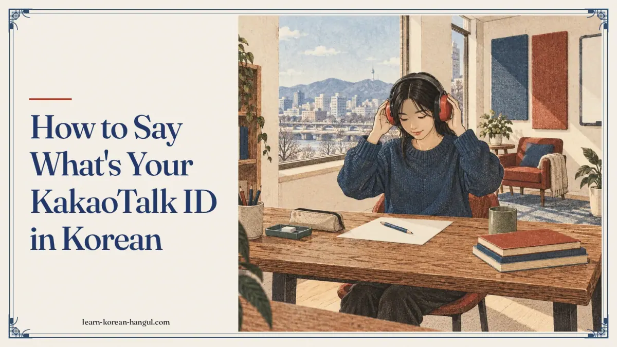 How to Say What's Your KakaoTalk ID in Korean