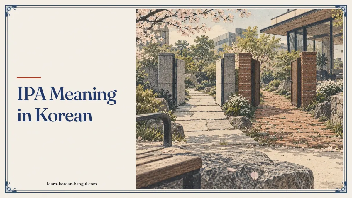 IPA Meaning in Korean