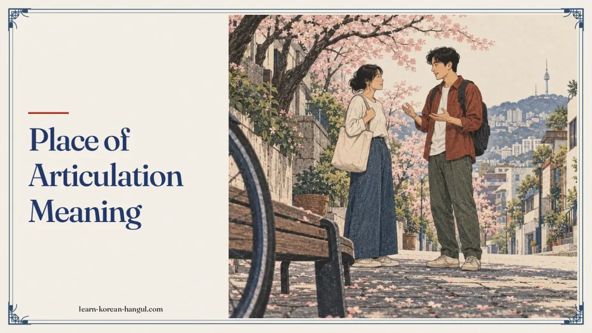 Place of Articulation Meaning