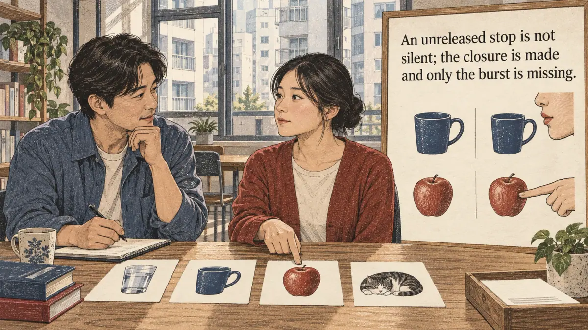 Adults practise Korean pronunciation with a tutor in contemporary Seoul.