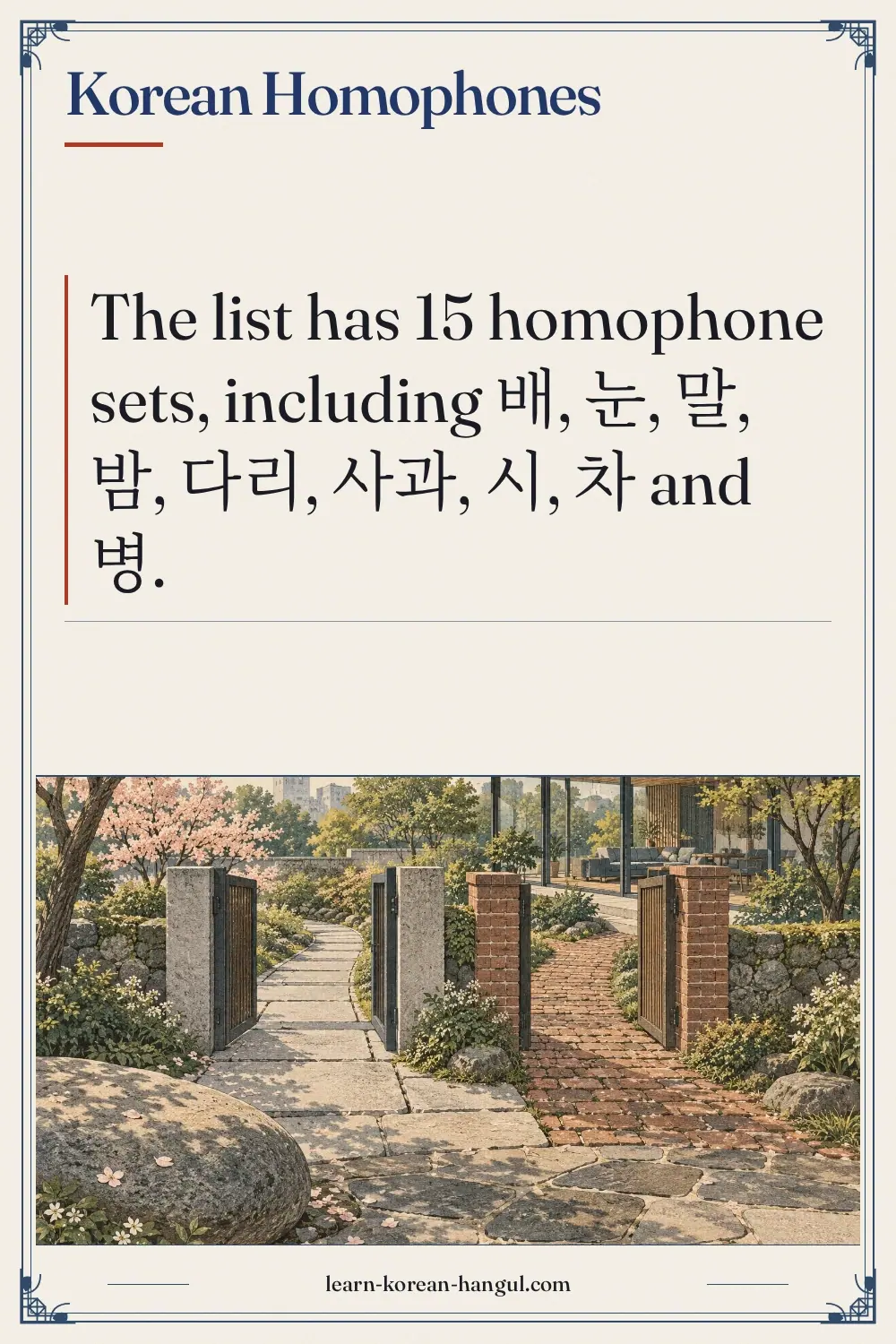 Korean Homophones