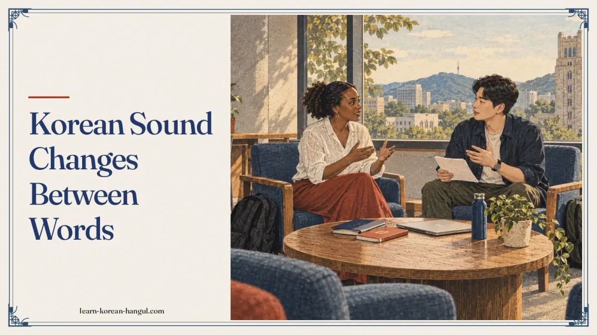 Korean Sound Changes Between Words