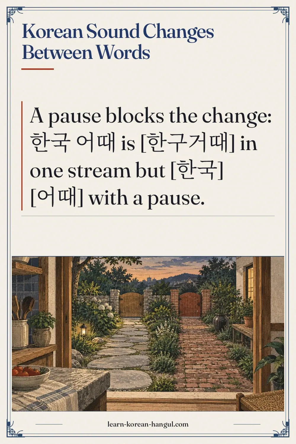 Korean Sound Changes Between Words