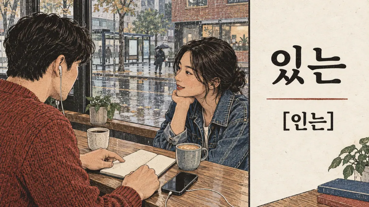Pronunciation examples: 있는, [인는]