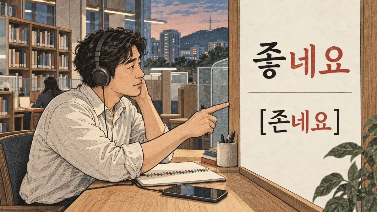 Pronunciation examples: 좋네요, [존네요]