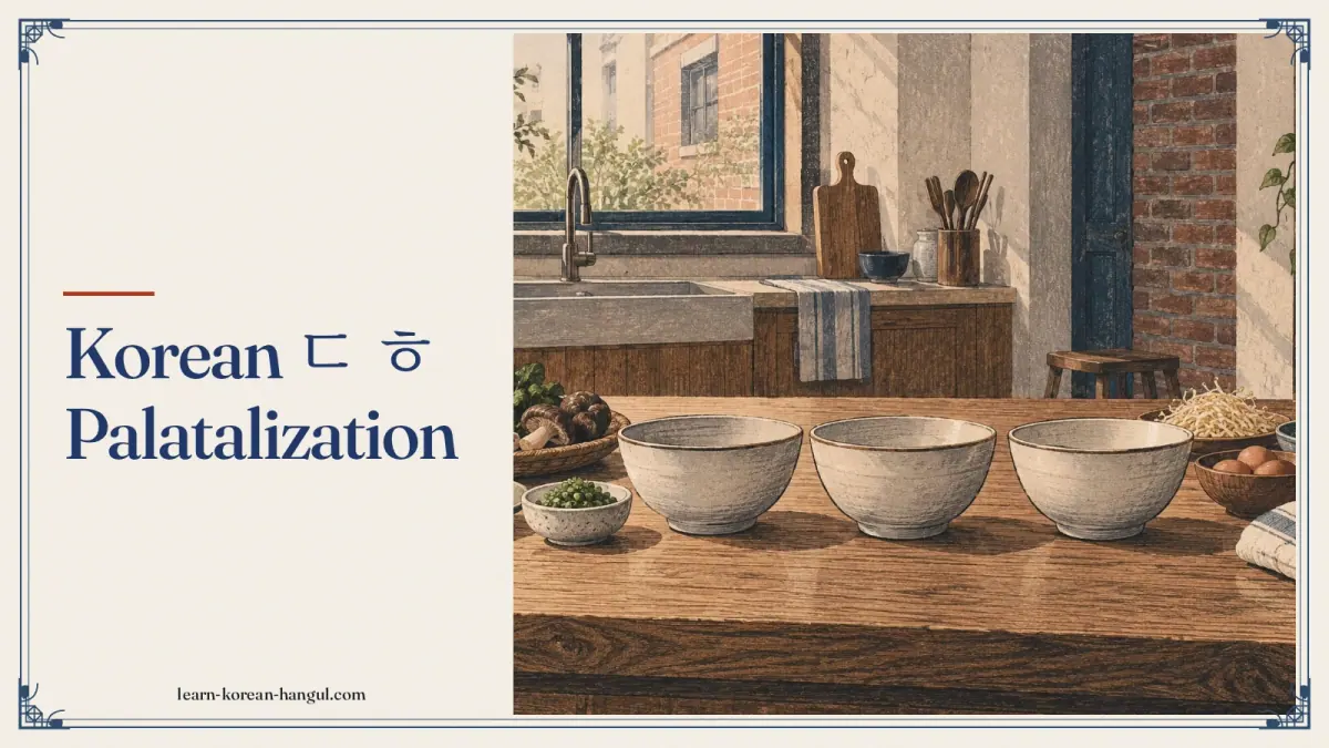 Korean ㄷ ㅎ Palatalization