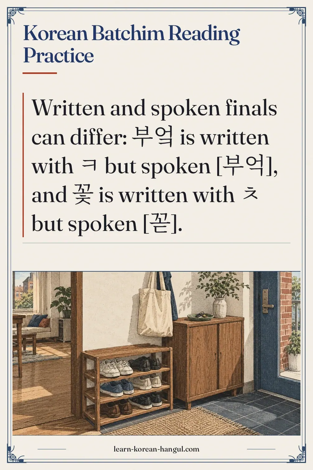 Korean Batchim Reading Practice