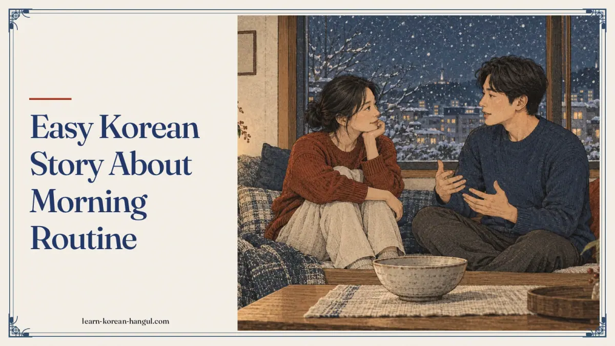 Easy Korean Story About Morning Routine