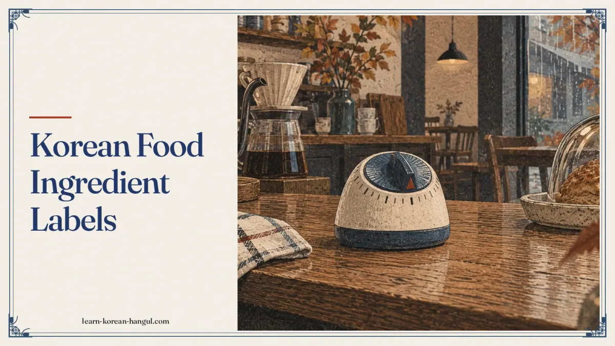 Korean Food Ingredient Labels