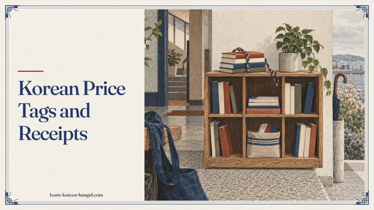 Korean Price Tags and Receipts
