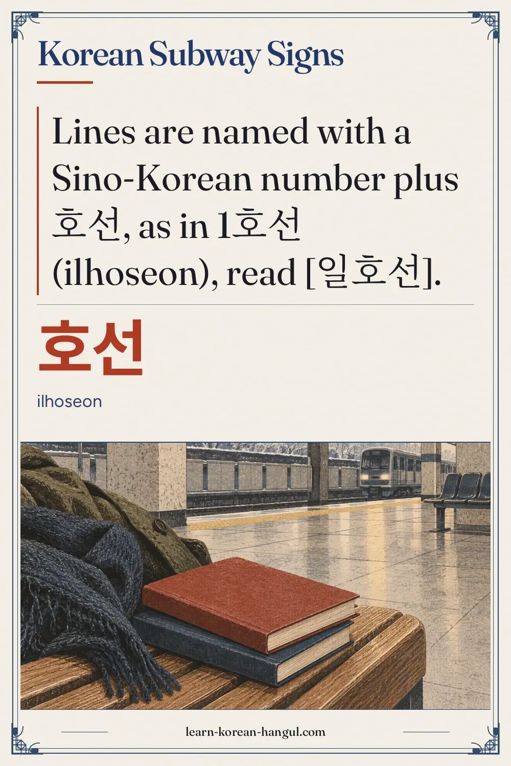 호선 · ilhoseon · Korean Subway Signs