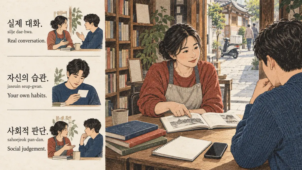 Korean study illustration.