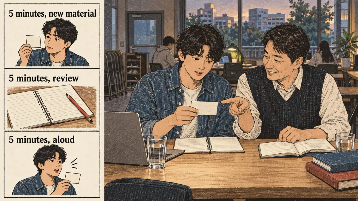 Korean study illustration.