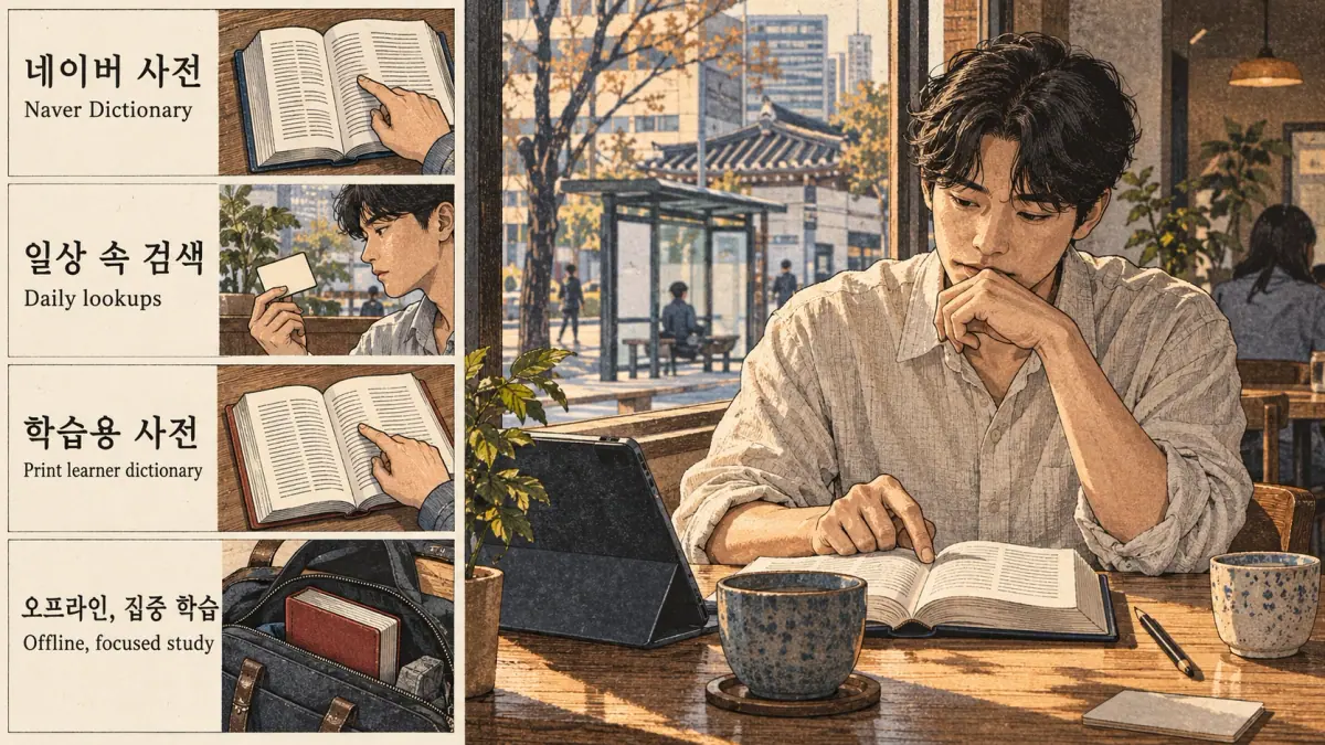 Korean study illustration.