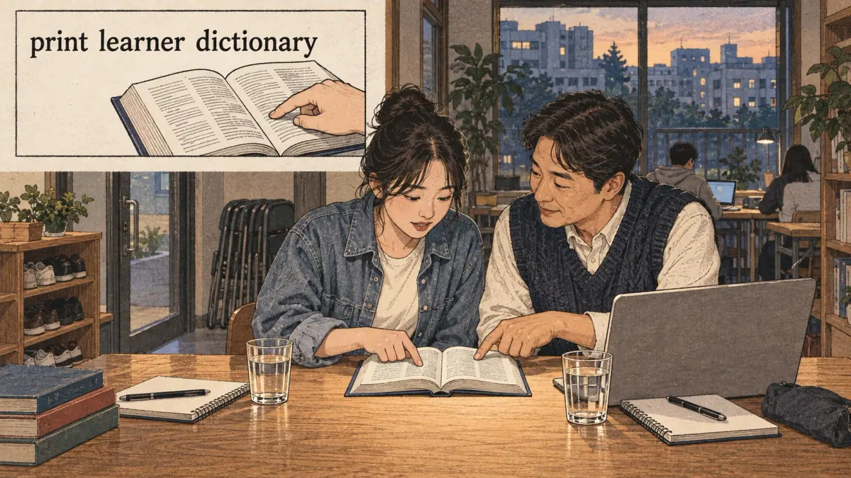 Korean study illustration.
