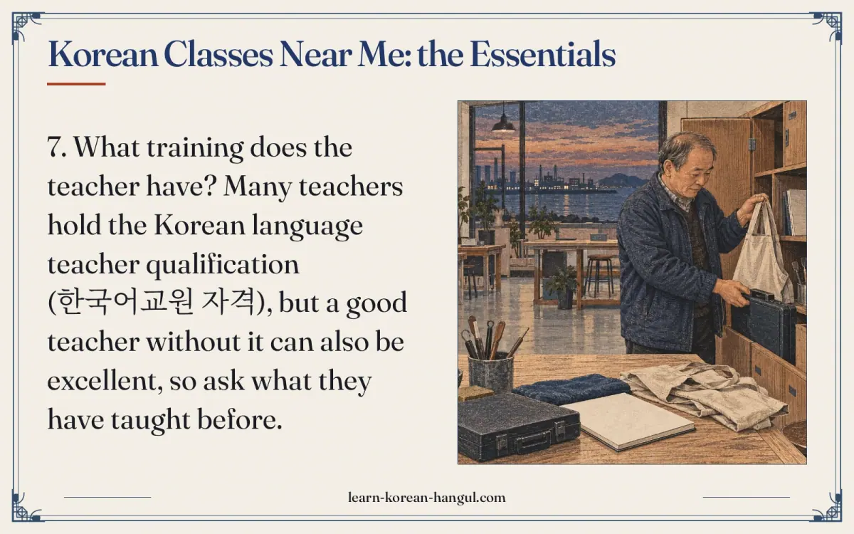 Korean classes near me: the essentials