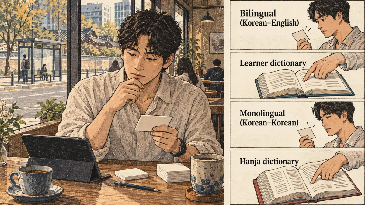 Korean study illustration.