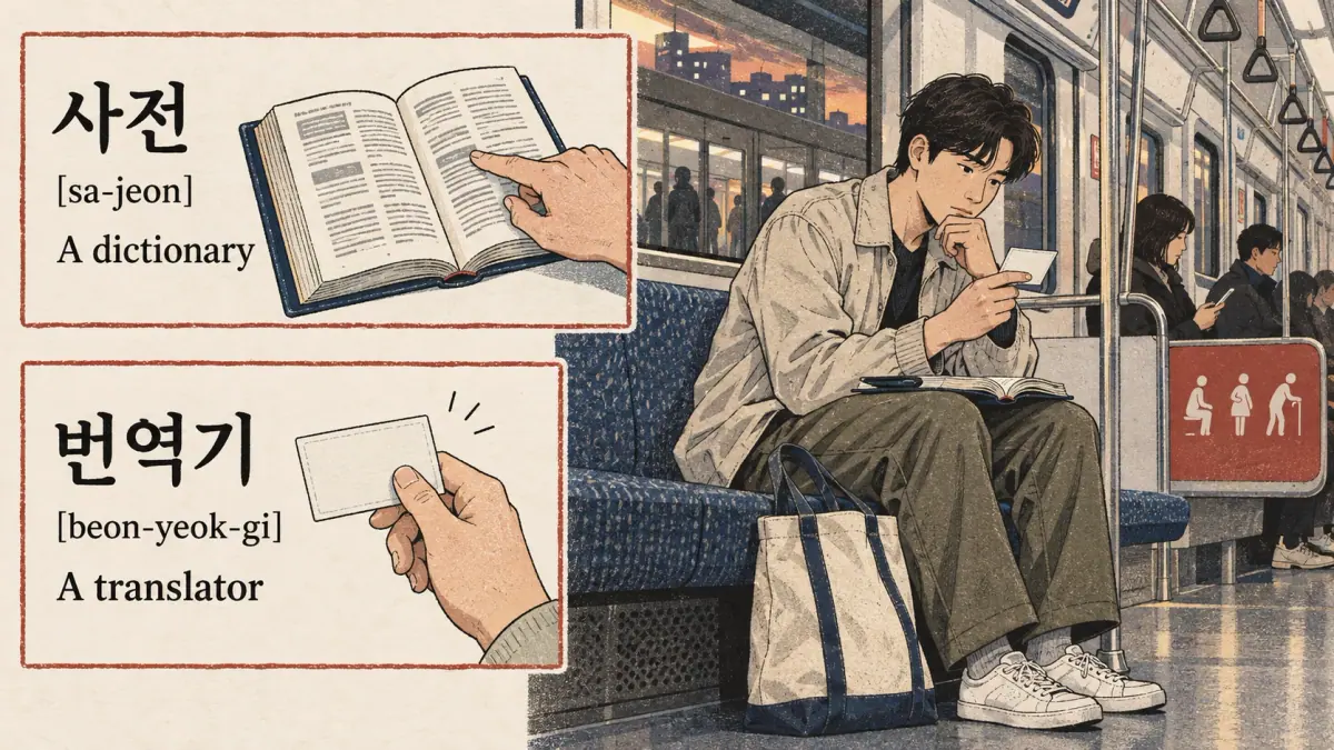 Korean study illustration.