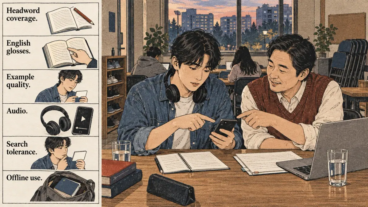 Korean study illustration.