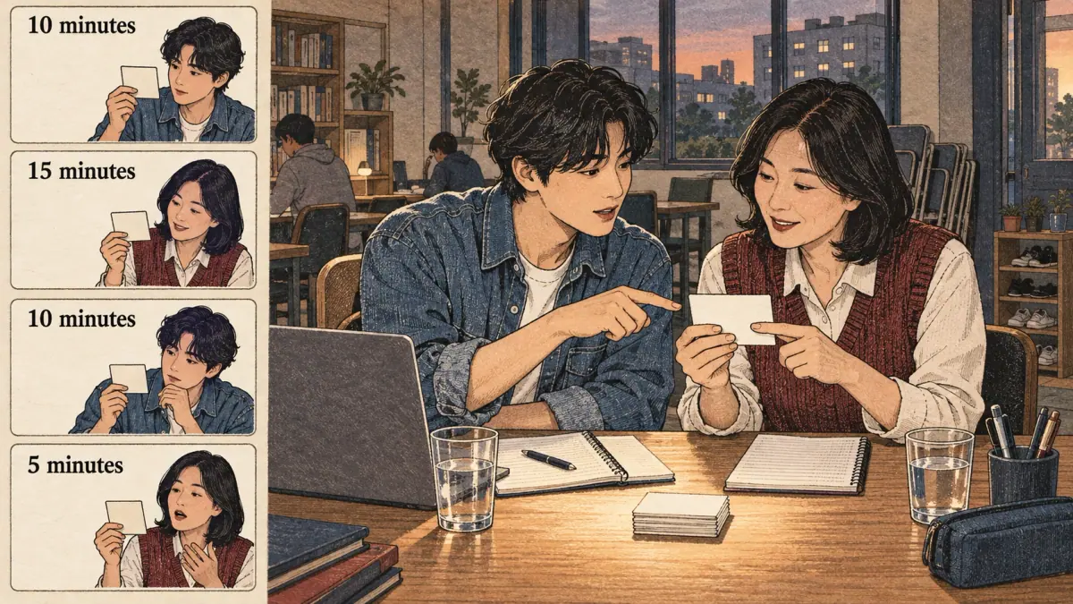 Korean study illustration.
