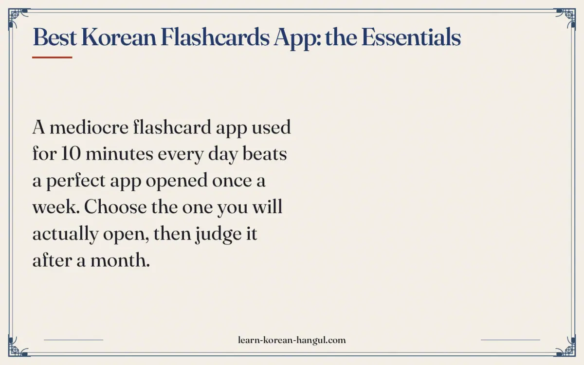 Best Korean flashcards app: the essentials