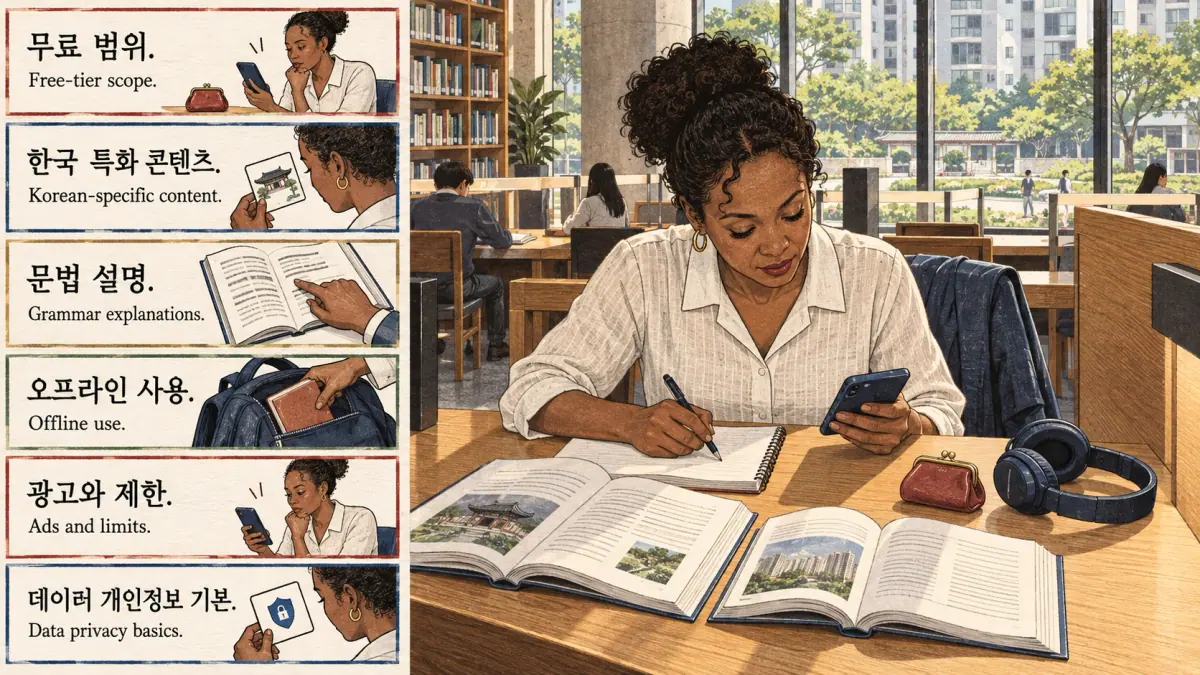 Korean study illustration.