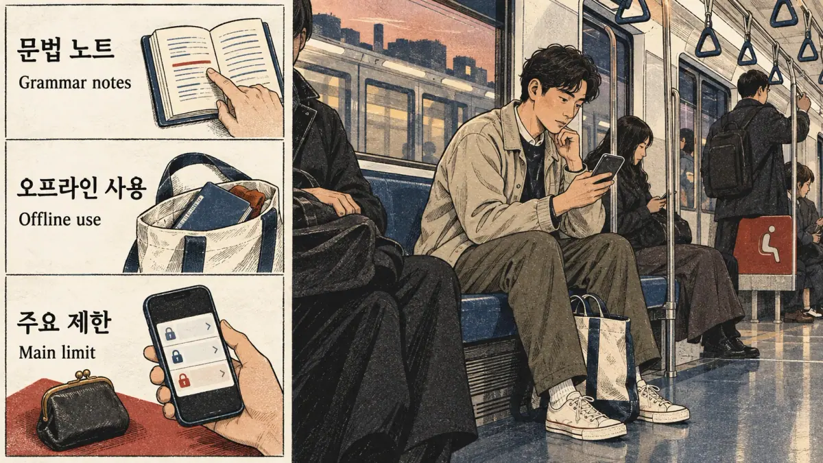 Korean study illustration.