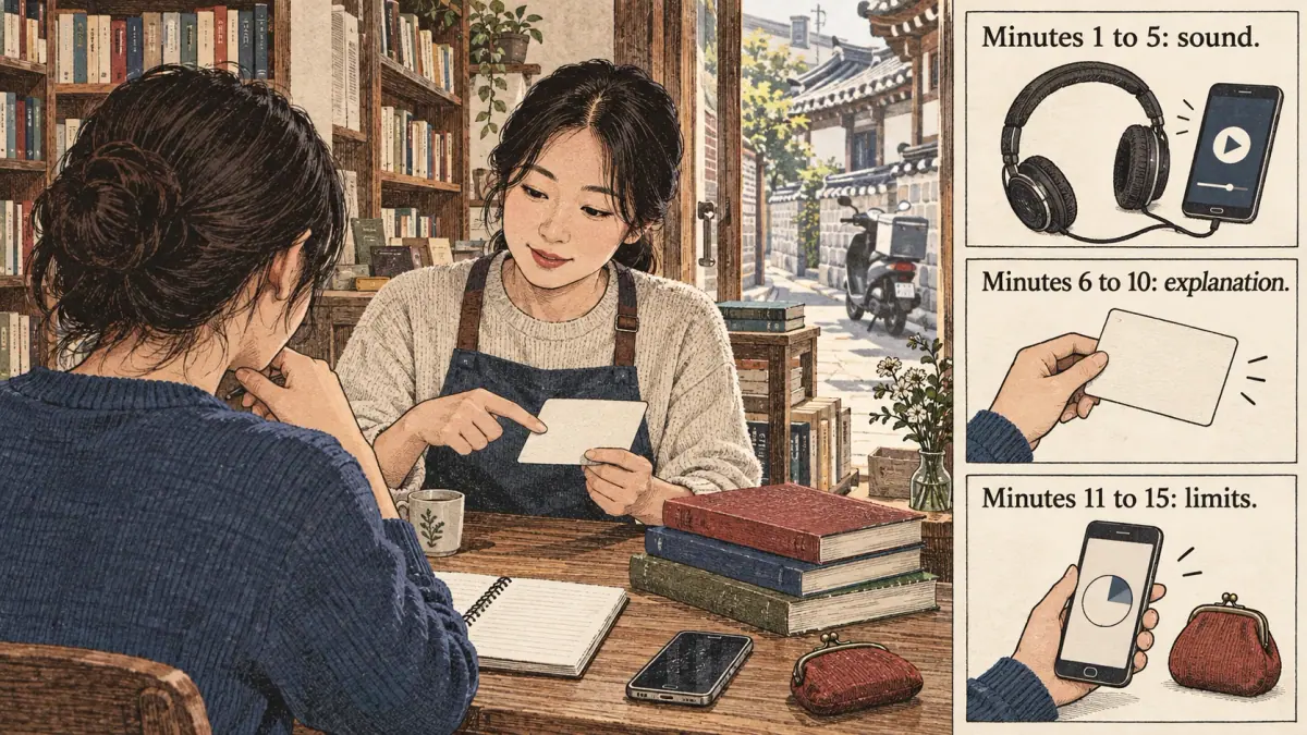 Korean study illustration.