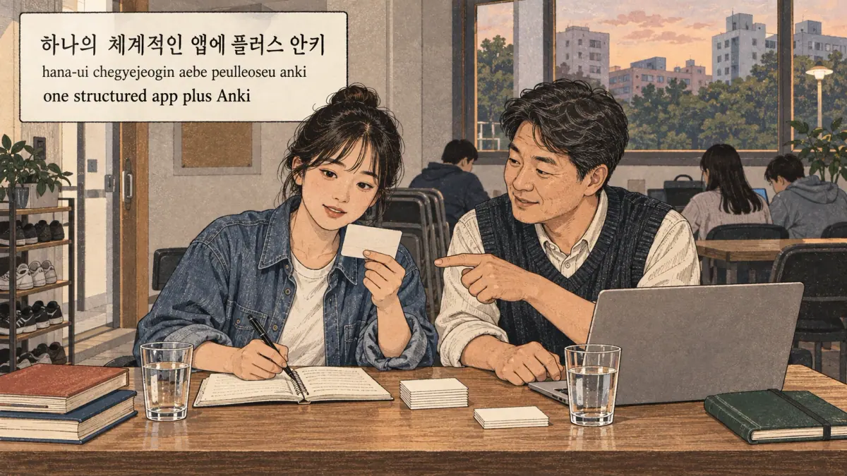 Korean study illustration.
