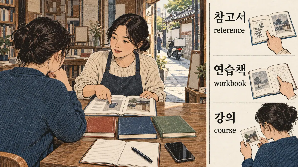 Korean study illustration.