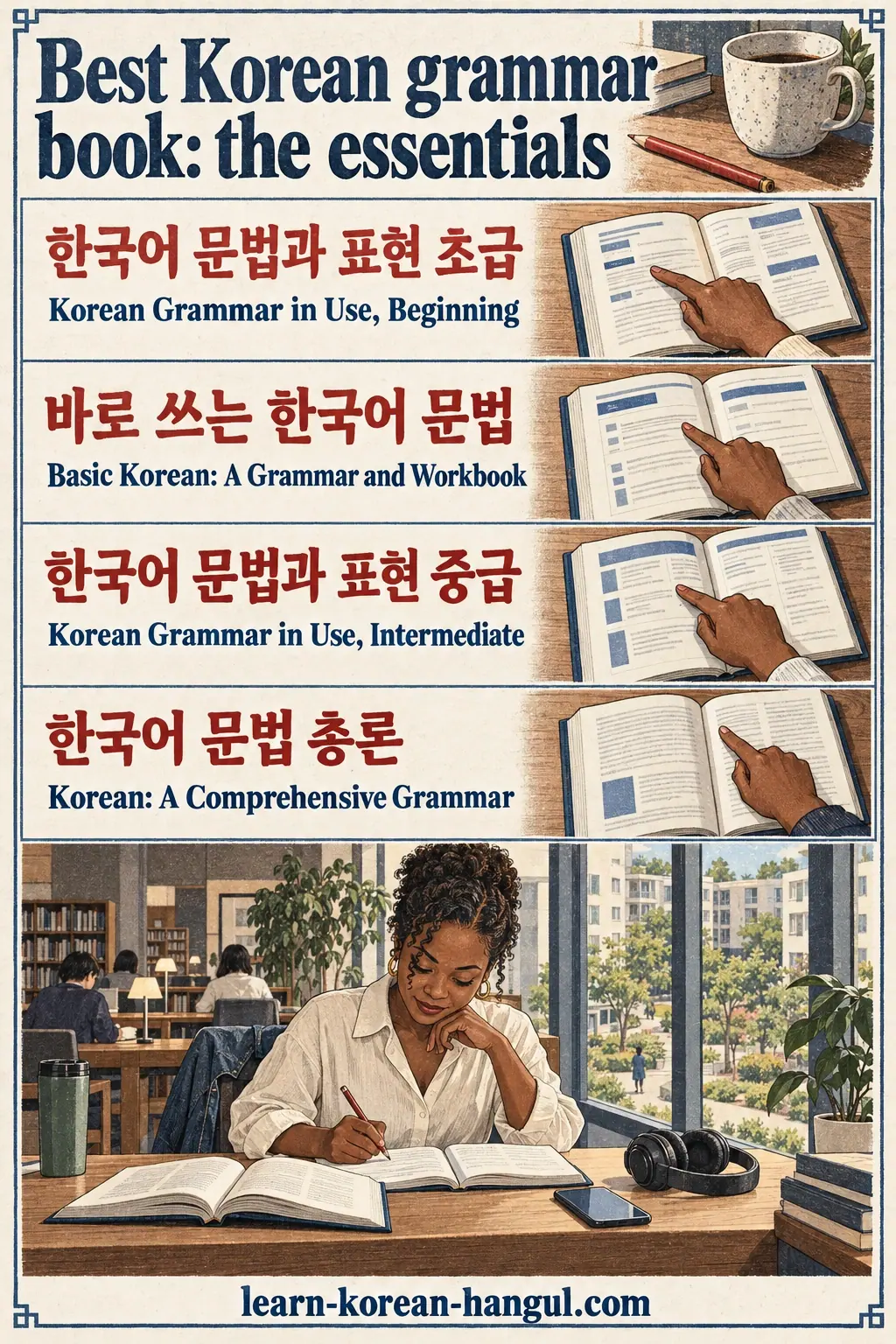 Korean study illustration.