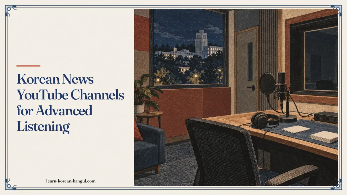Korean News YouTube Channels for Advanced Listening