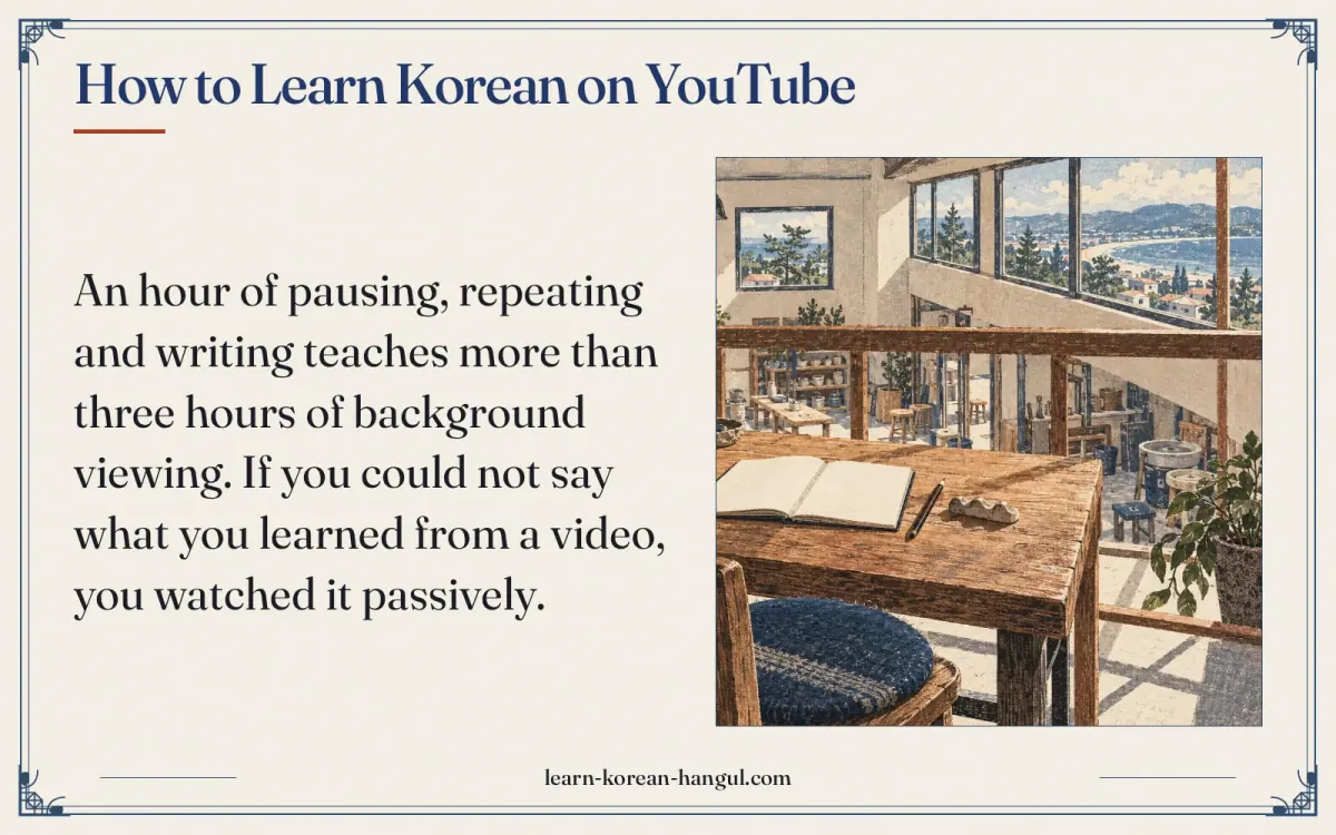How to learn Korean on YouTube