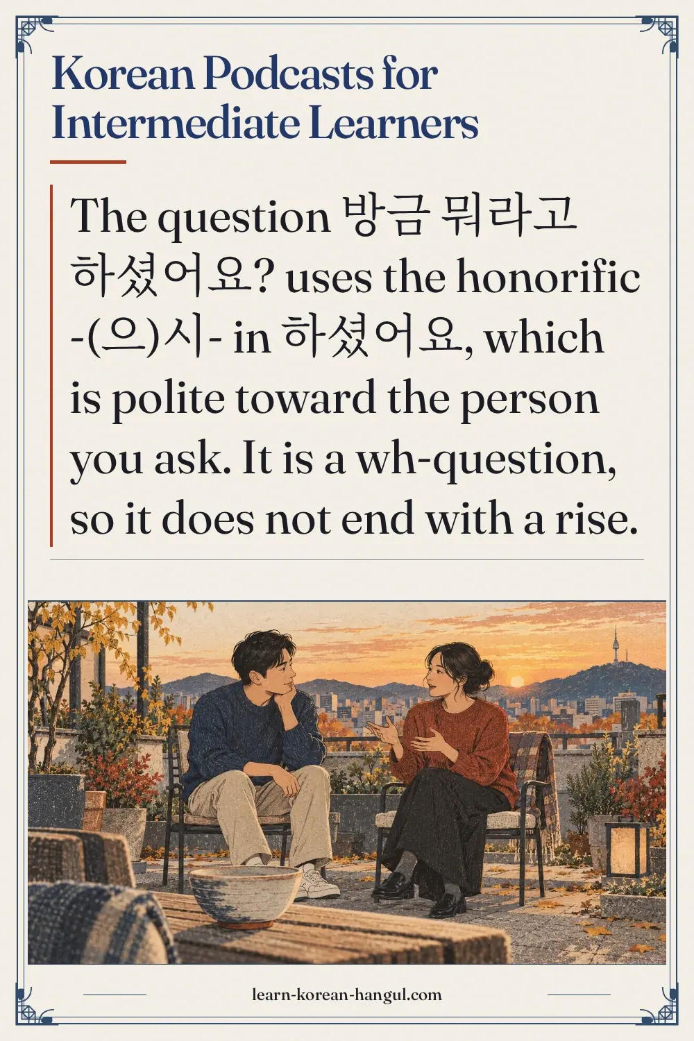Korean Podcasts for Intermediate Learners