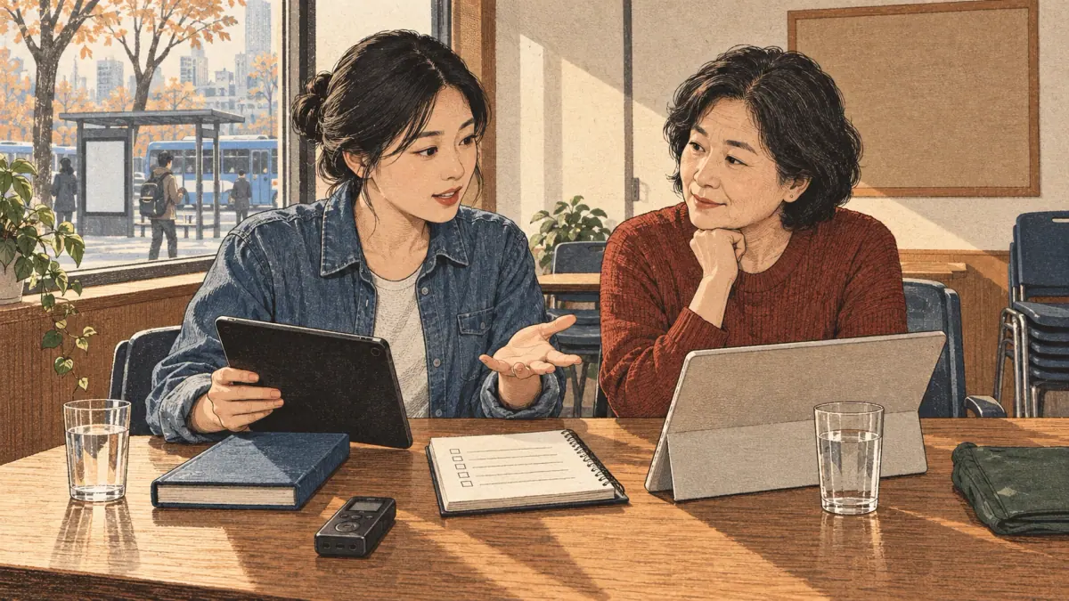 Learner practises how do you search for beginner videos in korean.