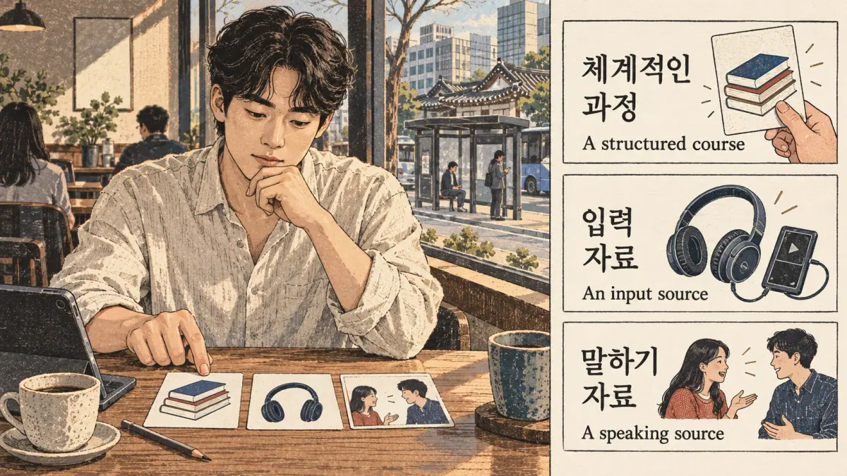 Korean study illustration.