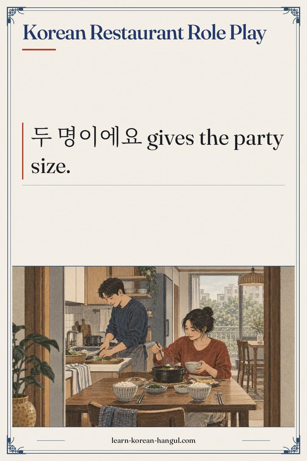 Korean Restaurant Role Play