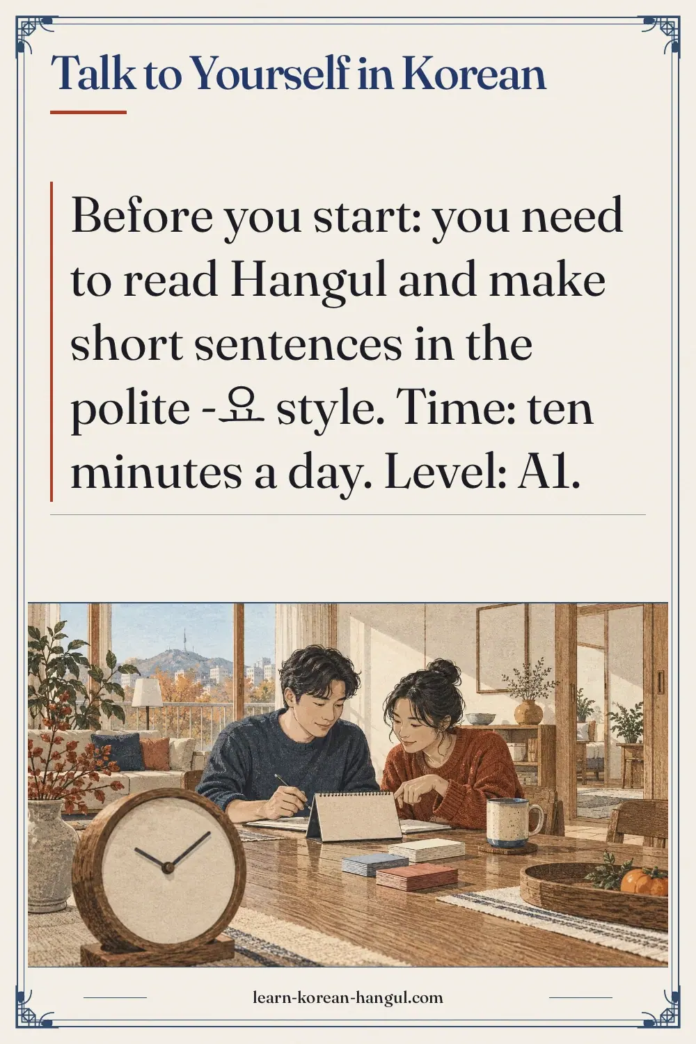 Talk to Yourself in Korean