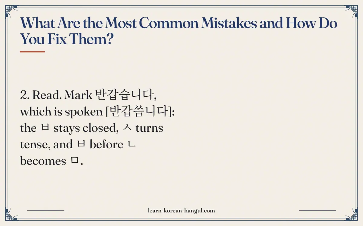 What are the most common mistakes and how do you fix them?