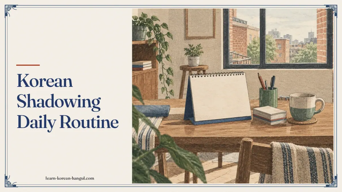 Korean Shadowing Daily Routine
