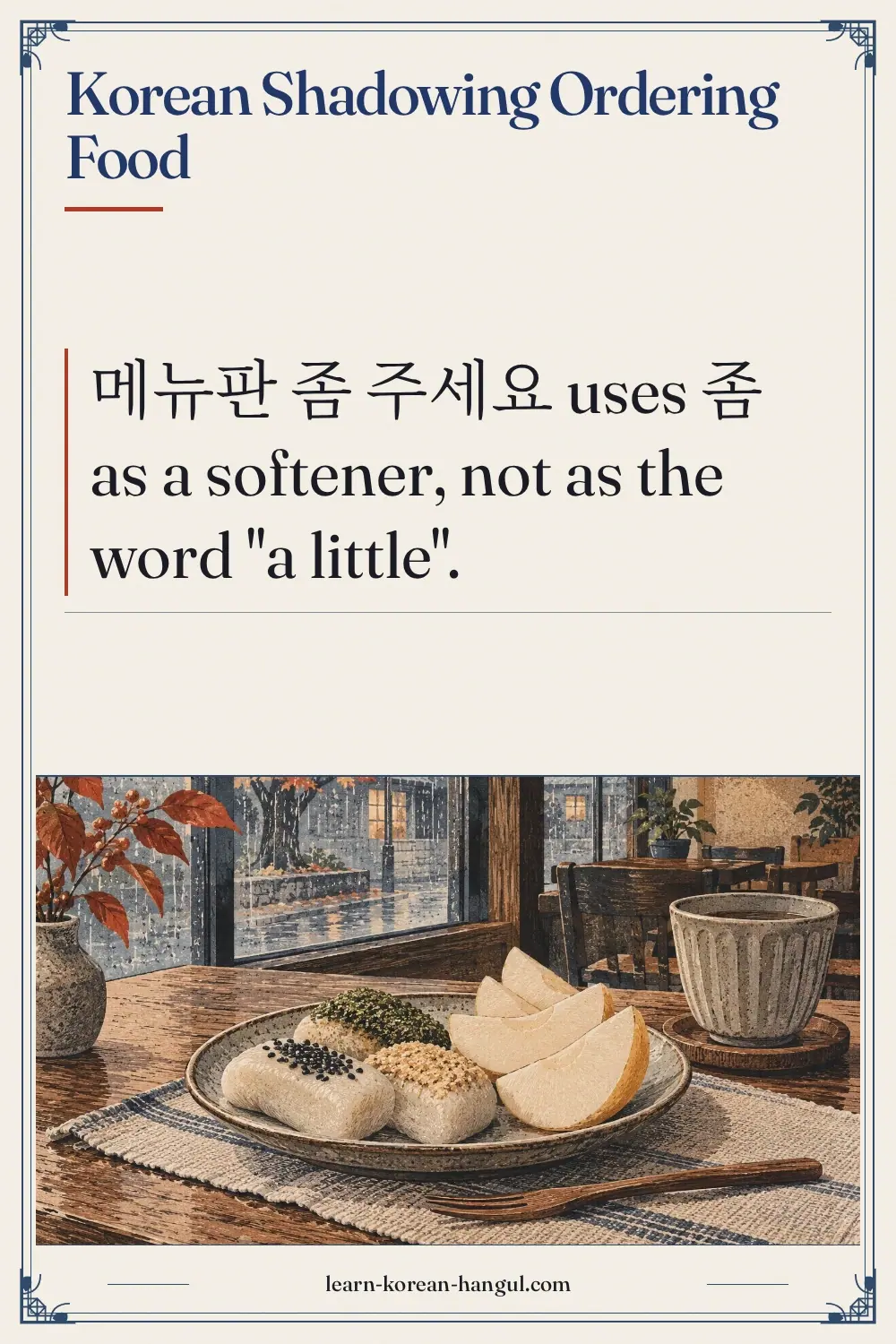 Korean Shadowing Ordering Food
