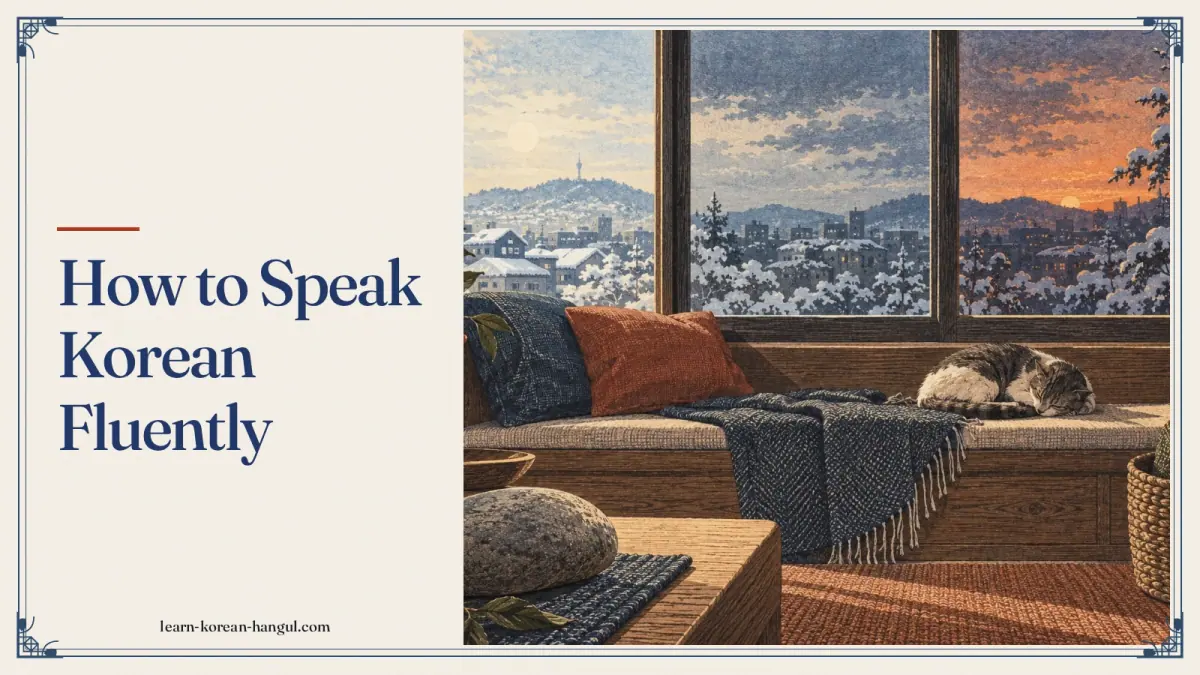 How to Speak Korean Fluently