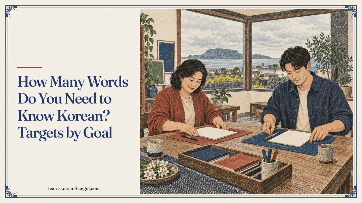 How Many Words Do You Need to Know Korean? Targets by Goal