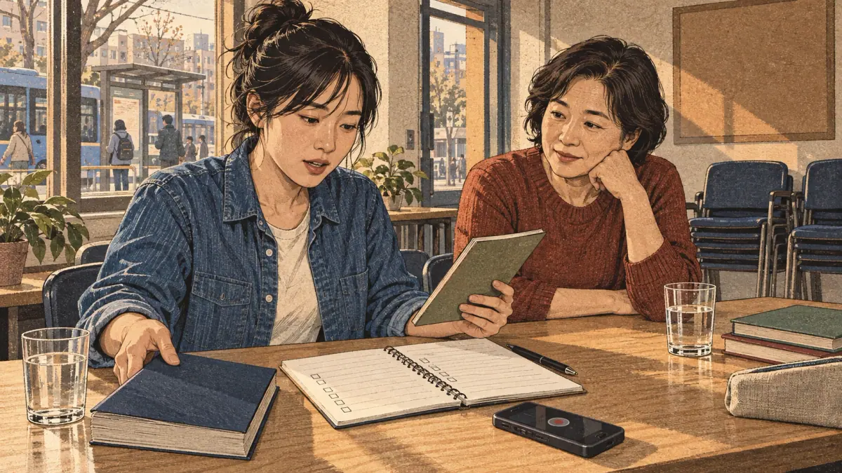 Learner practises is korean vocabulary hard to remember.