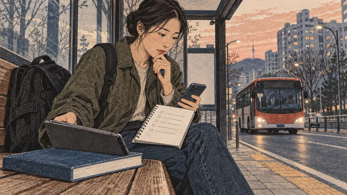 Learner practises where to start if korean seems hard.