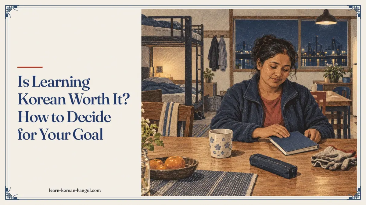 Is Learning Korean Worth It? How to Decide for Your Goal
