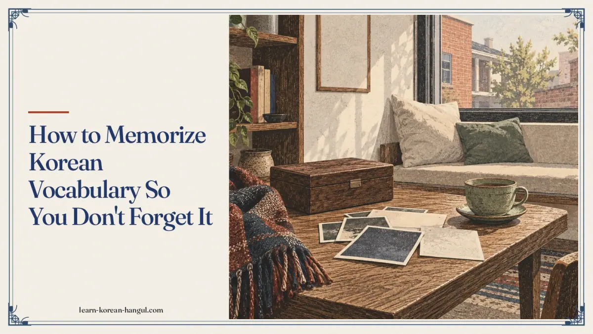 How to Memorize Korean Vocabulary So You Don't Forget It